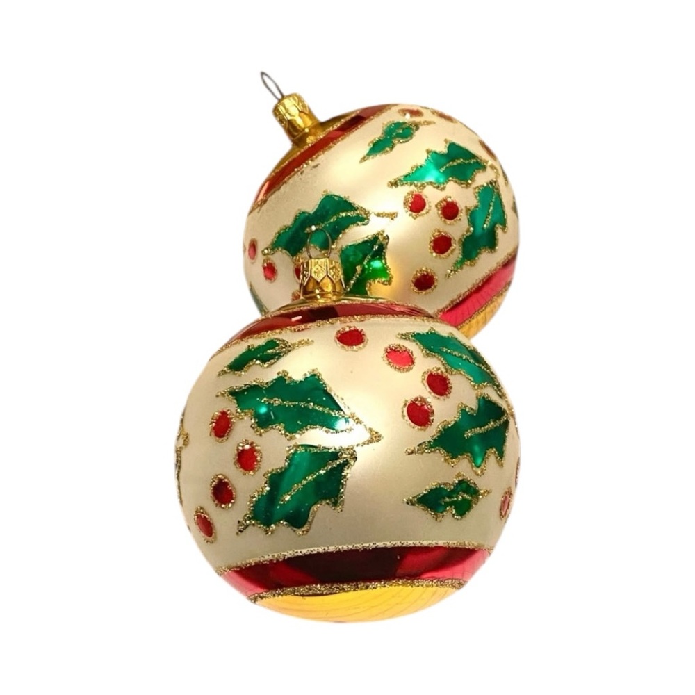 Christopher Radko Vintage “Christmas Holly Balls” Collectable